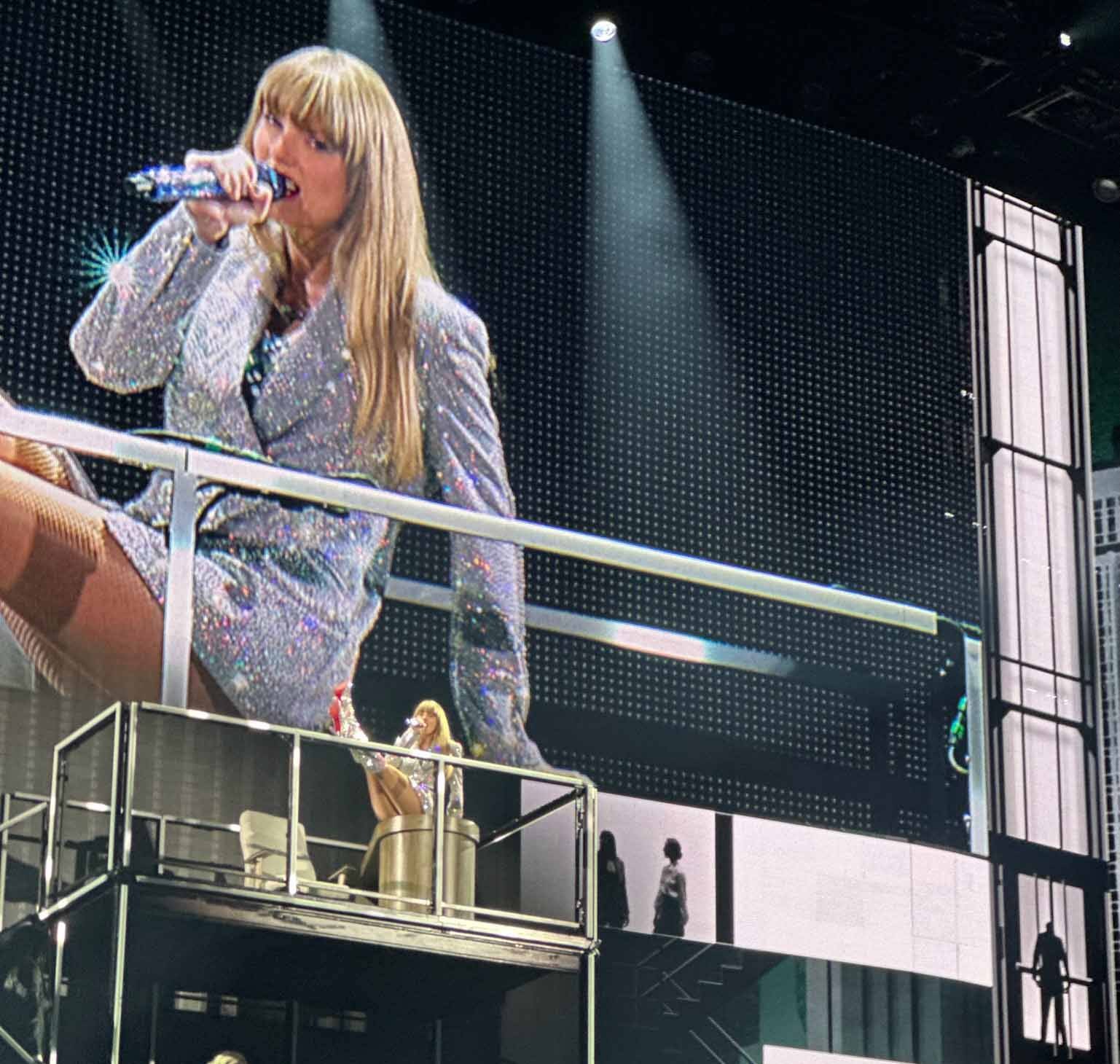 Taylor Swift on stage at NRG Stadium - The Eras Tour 2023