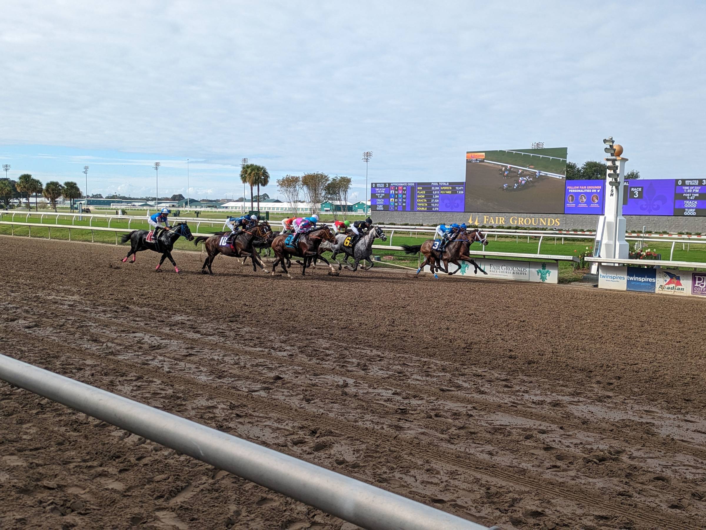 Horse Racing at Fair Ground Race Course in New Orleans, Louisiana
