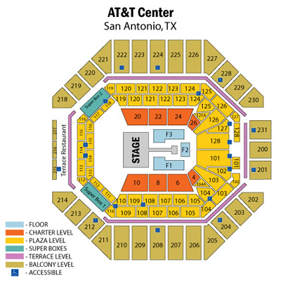 <?=AT&T Center;?> Seating Chart