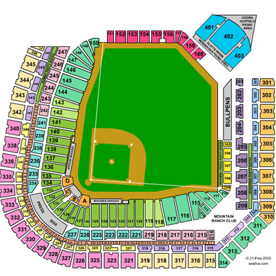 <?=Coors Field;?> Seating Chart