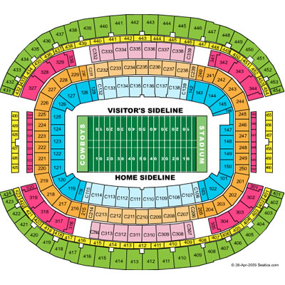 <?=Cowboys Stadium;?> Seating Chart