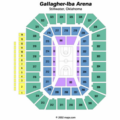 <?=Gallagher-Iba Arena;?> Seating Chart
