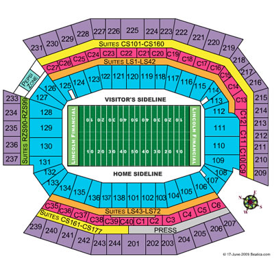 <?=Lincoln Financial Field;?> Seating Chart