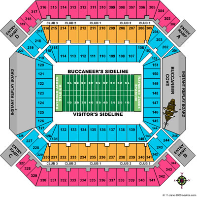 <?=Raymond James Stadium;?> Seating Chart