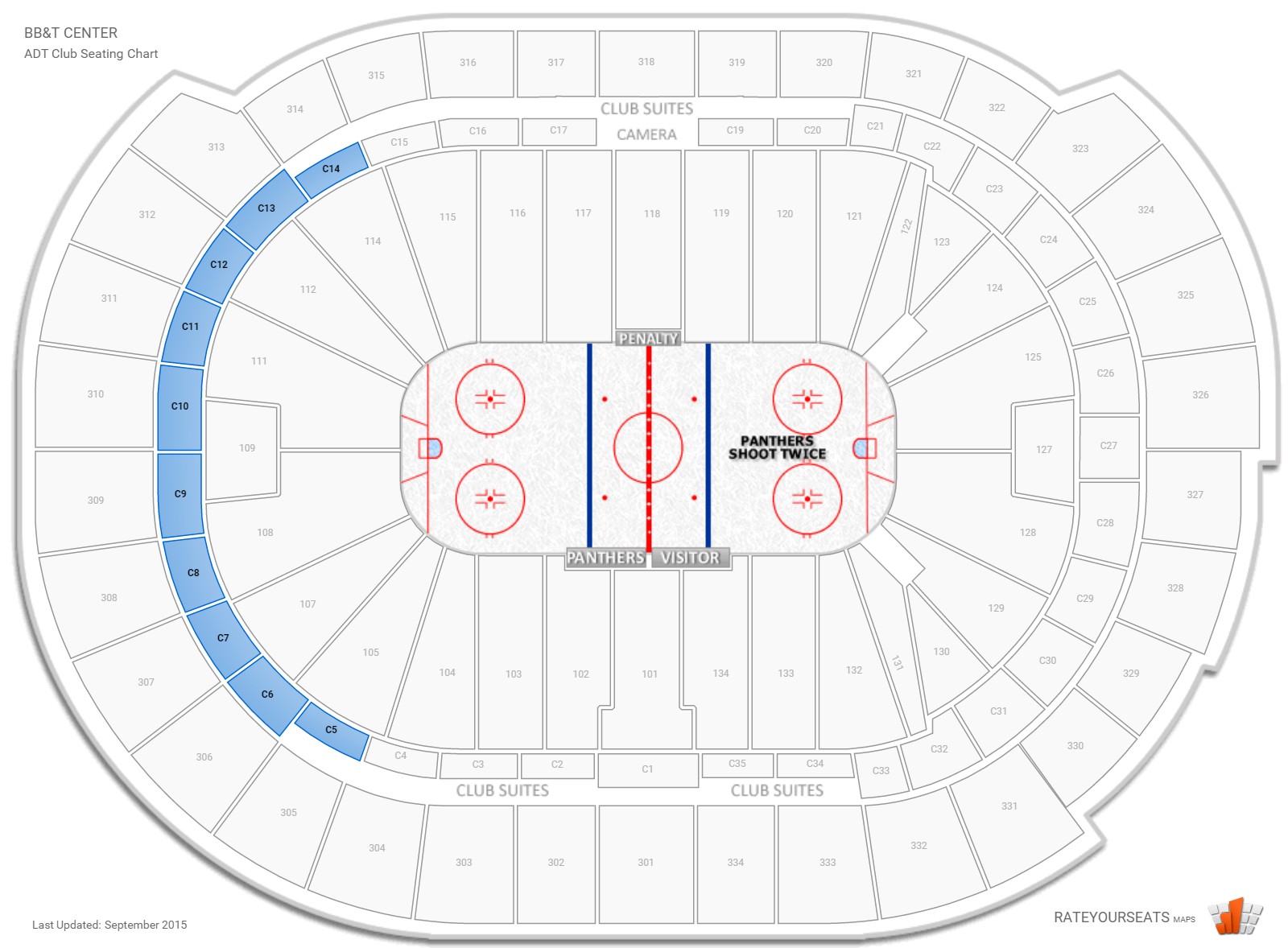 ADT Club - BB&T Center Hockey Seating - RateYourSeats.com