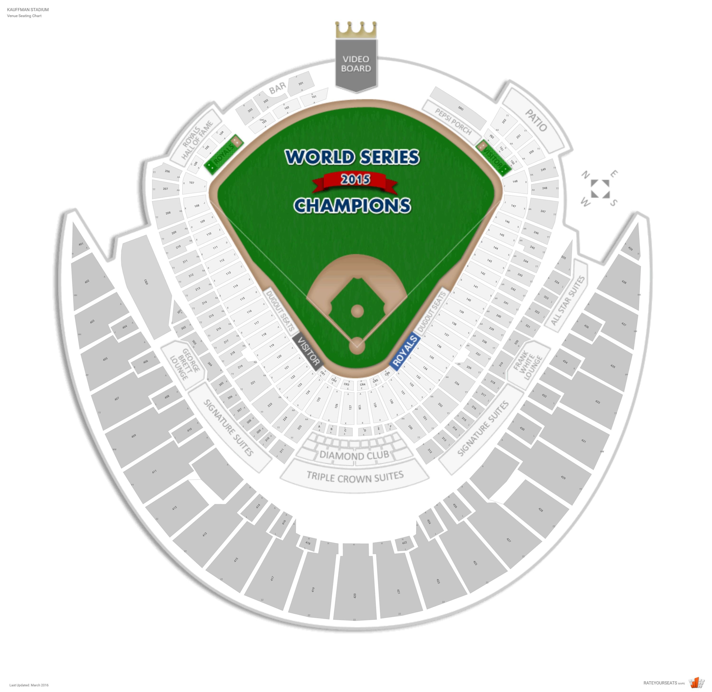 Kauffman Stadium Seating Chart With Rows And Seat Numbers