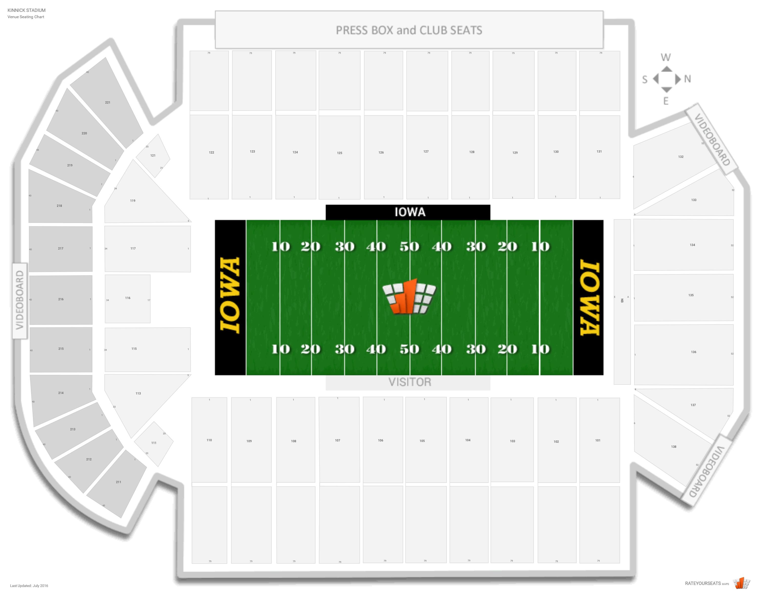 Kinnick Stadium (Iowa) Seating Guide