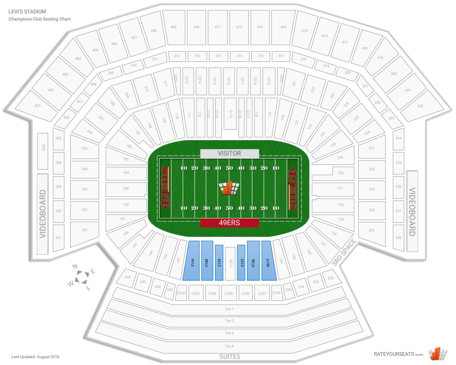 Club and Premium Seating at Levi's Stadium - RateYourSeats.com