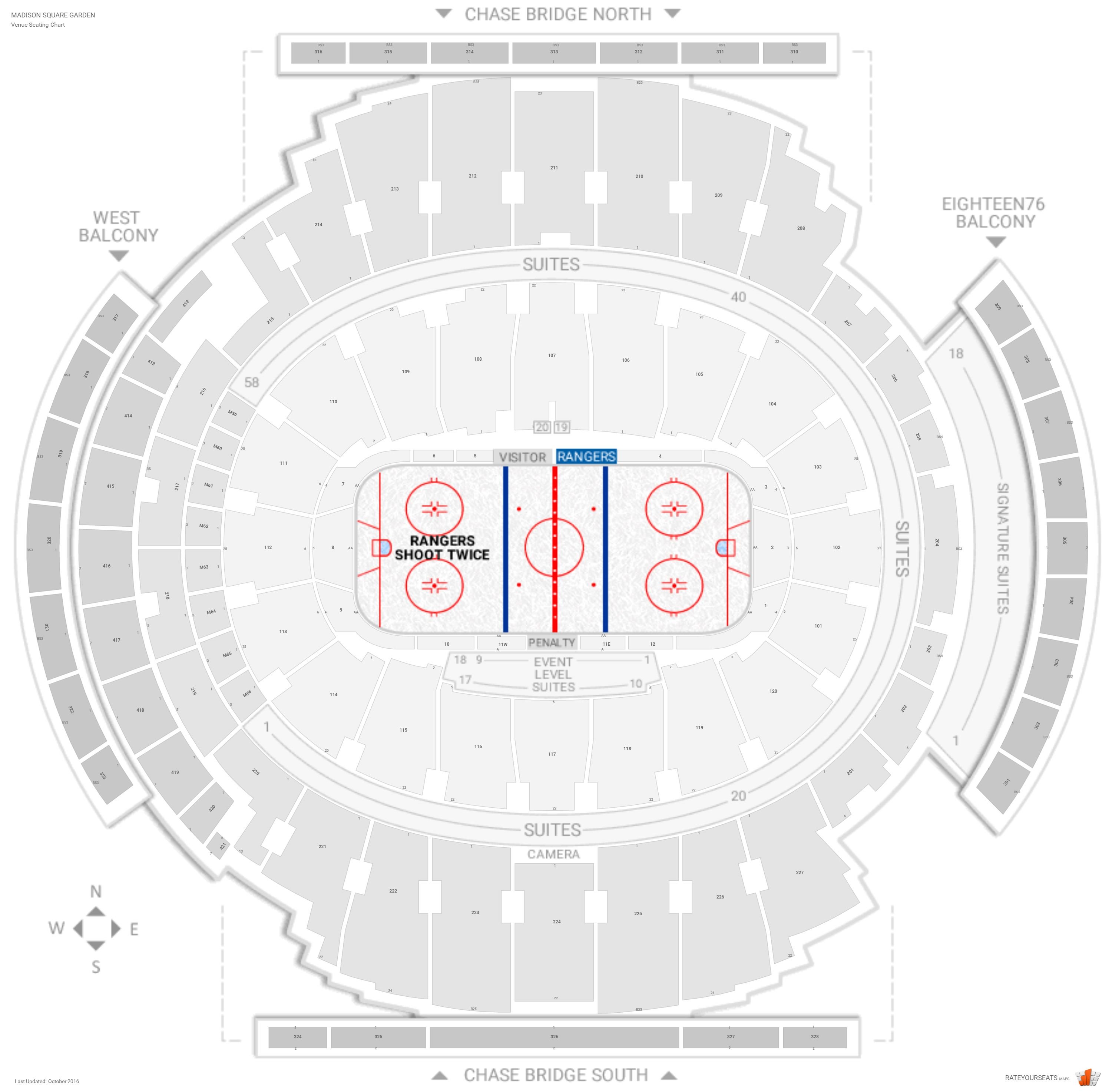 Square Garden Seating Chart Hockey
