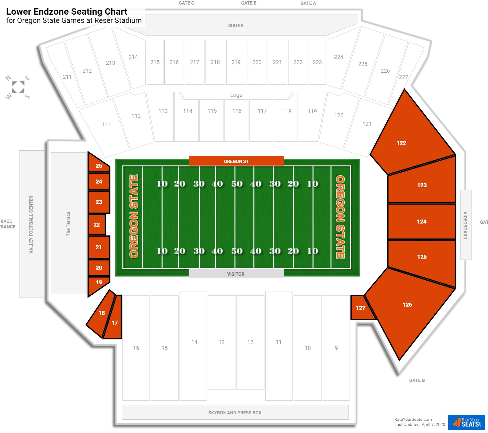 Lower Endzone Reser Stadium Football Seating