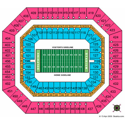 <?=Sun Life Stadium;?> Seating Chart