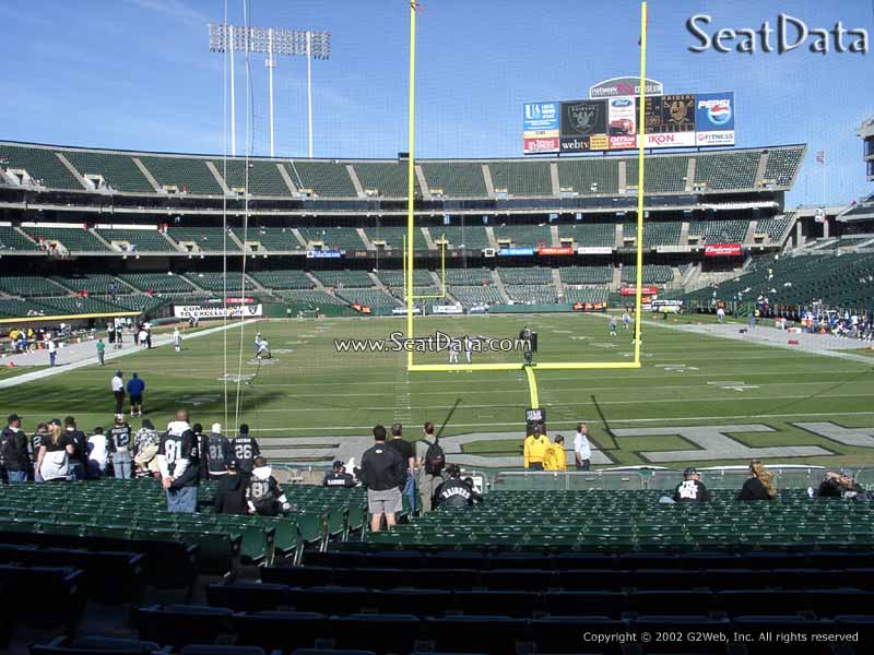 Oakland Coliseum Section 106 - Oakland Raiders - RateYourSeats.com