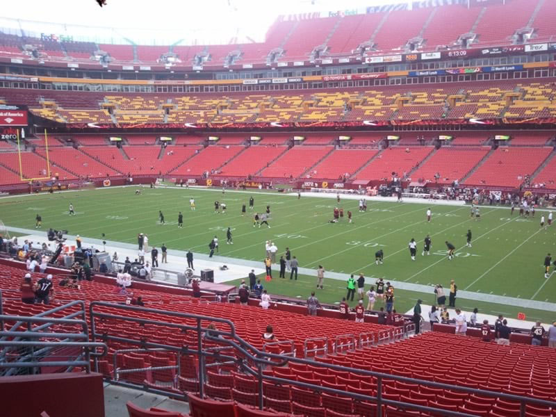 section 218 seat view  - fedexfield
