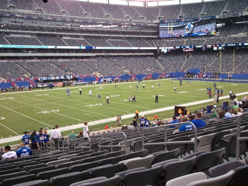 section 117, row 25 seat view  for football - metlife stadium
