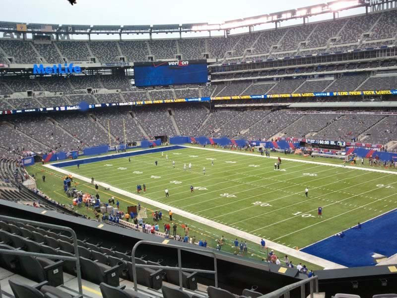 section 207c, row 8 seat view  for football - metlife stadium