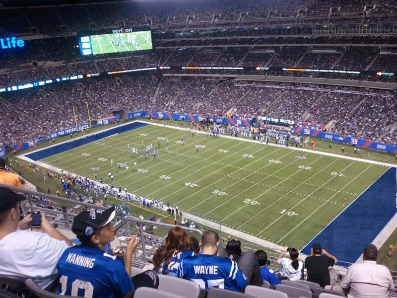 section 308 seat view  for football - metlife stadium
