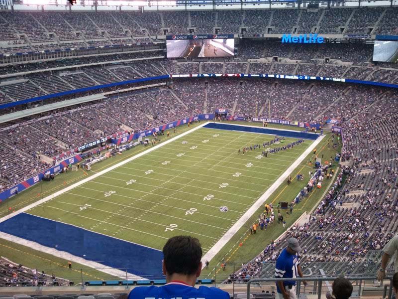 section 322 seat view  for football - metlife stadium
