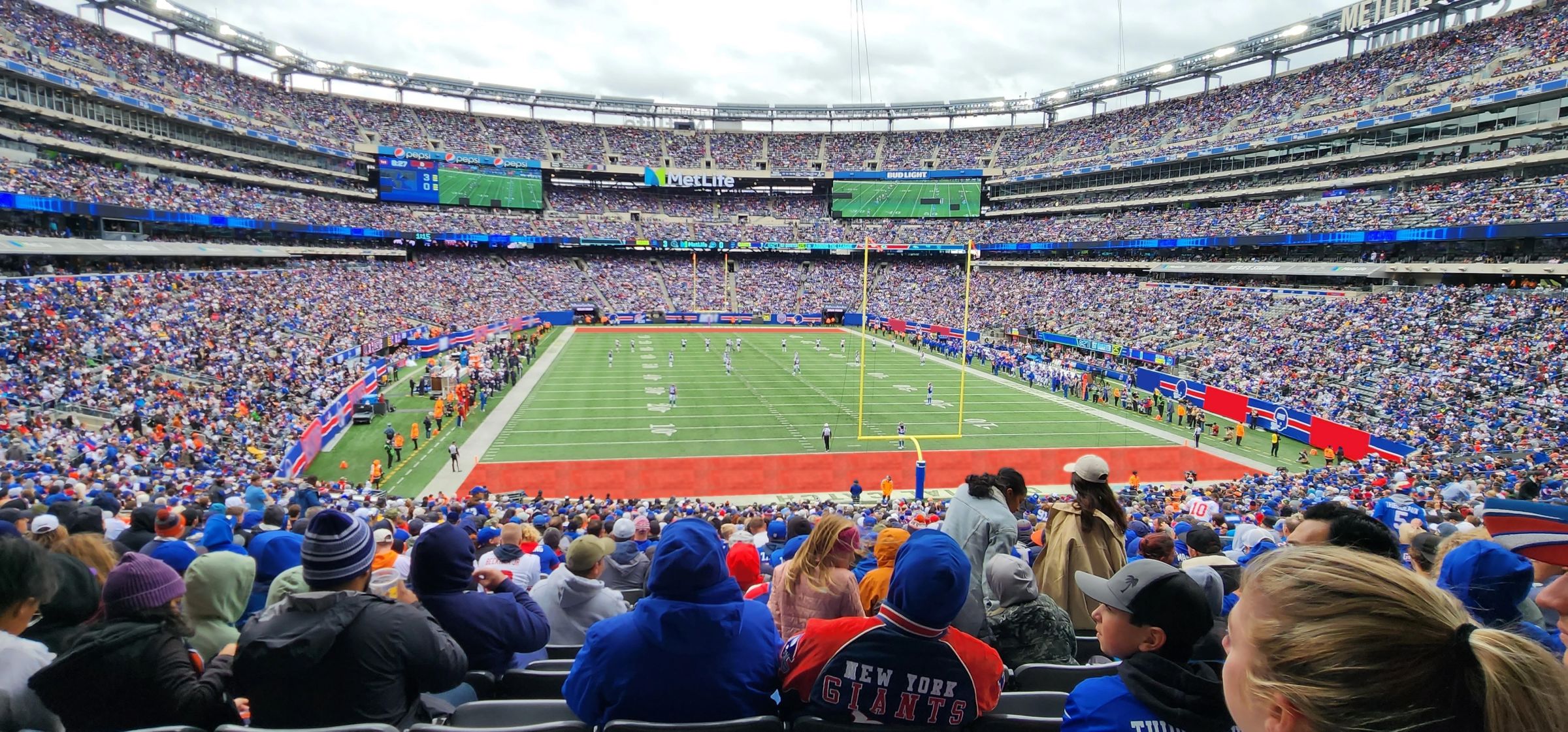 section 128, row 40 seat view  for football - metlife stadium