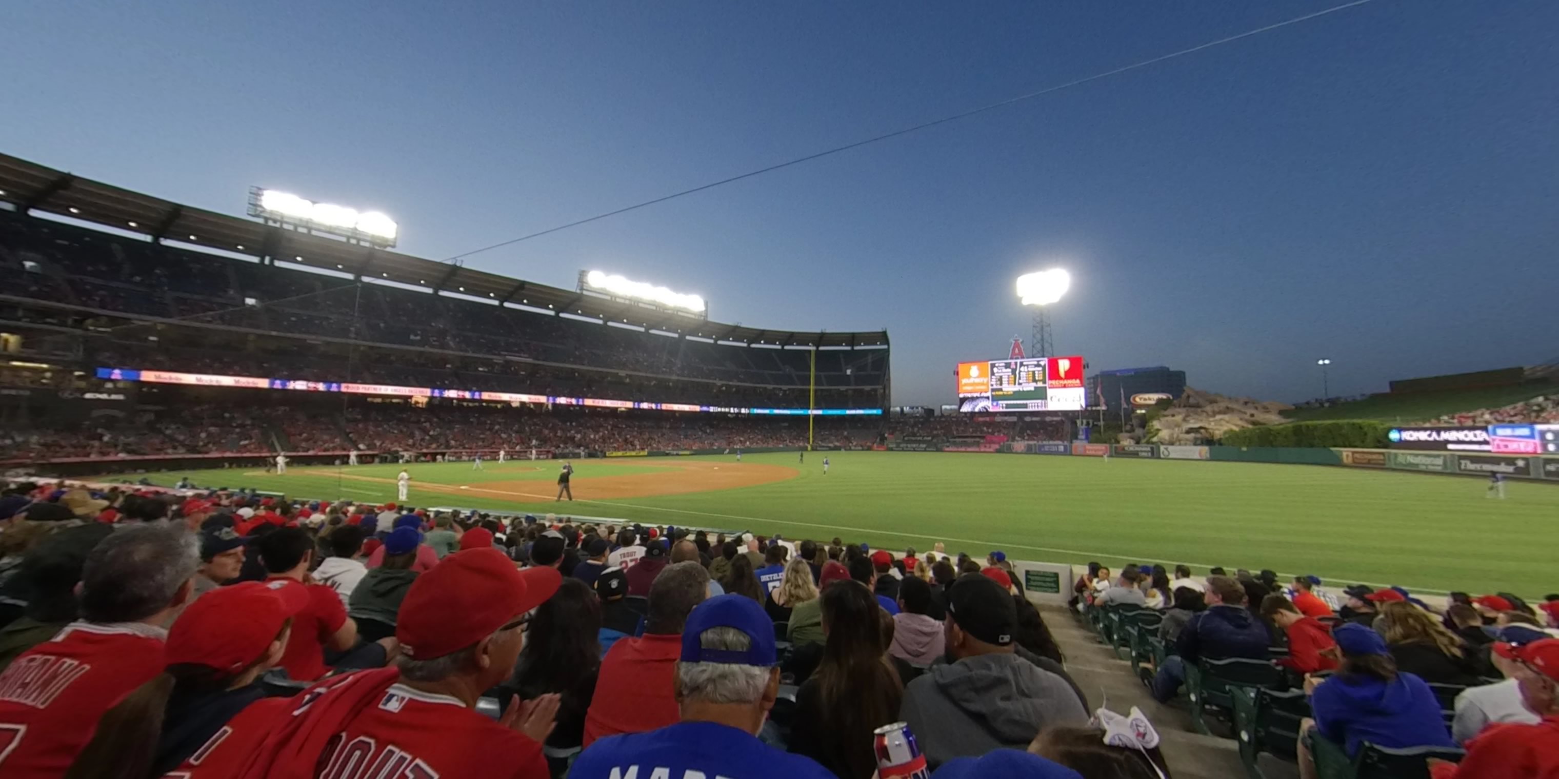 section 128 panoramic seat view  - angel stadium