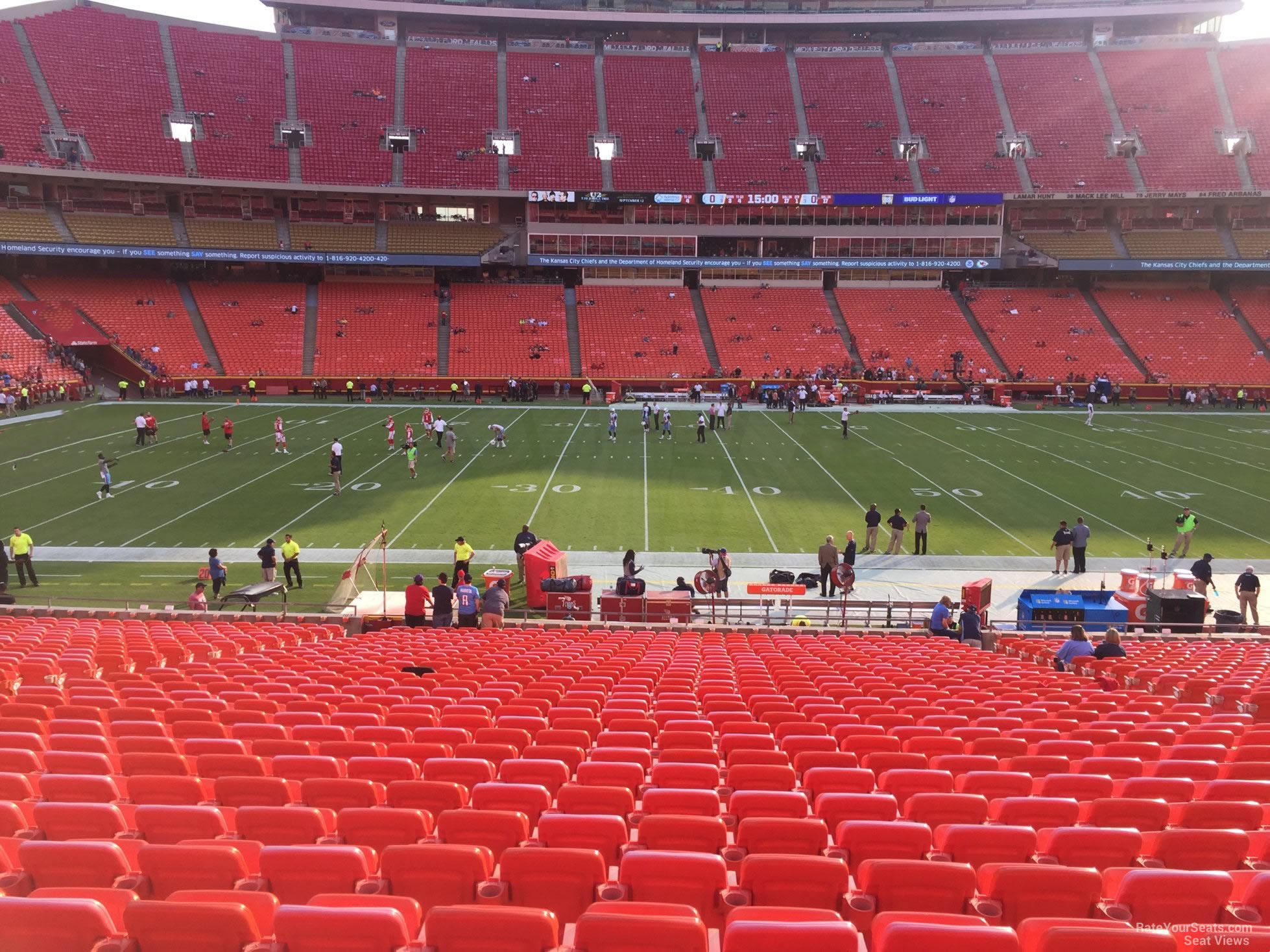 section 102, row 30 seat view  - arrowhead stadium