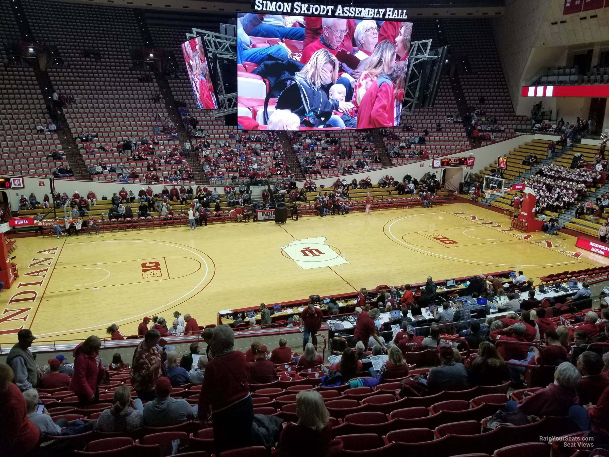 section d, row 15 seat view  - assembly hall