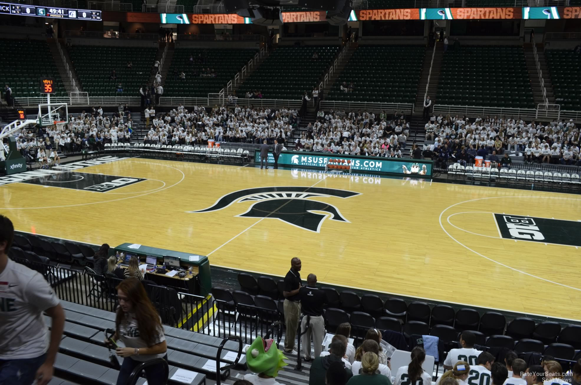 section 127, row 13 seat view  - breslin center