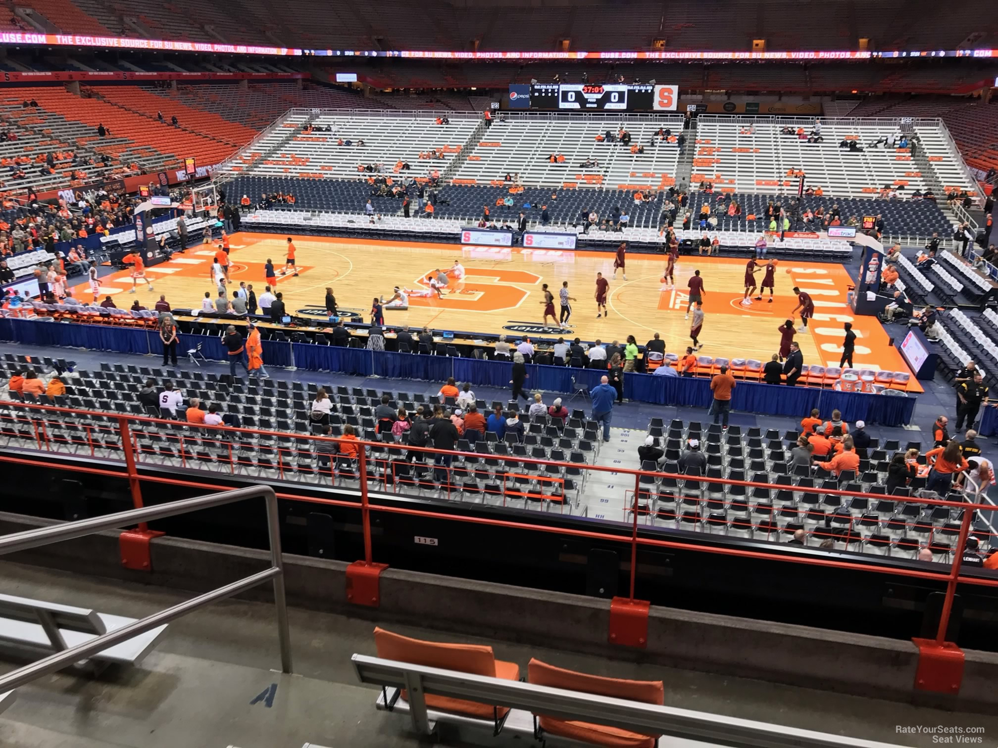 section 211, row f seat view  for basketball - carrier dome