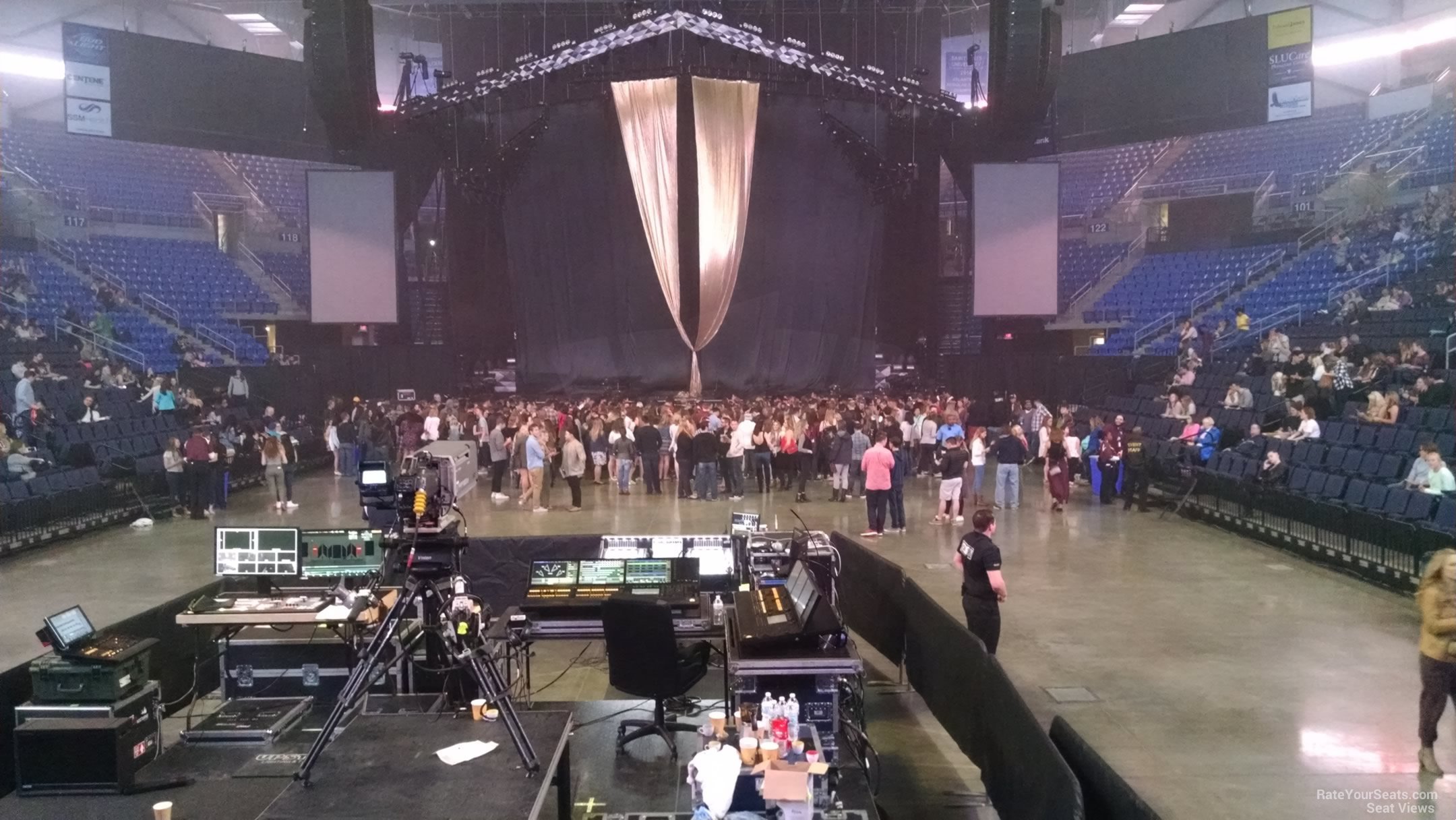 section 108, row f seat view  for concert - chaifetz arena