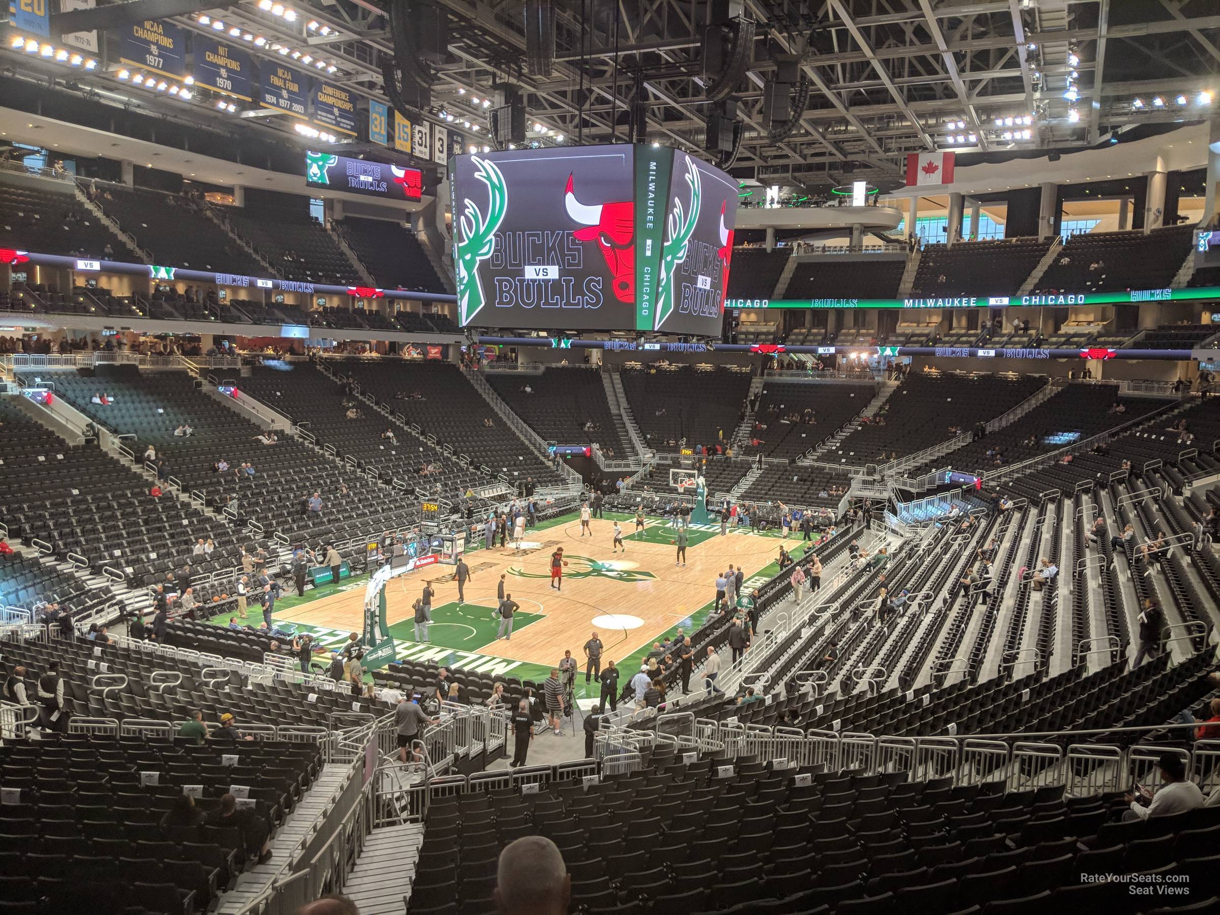 section 109, row 28 seat view  for basketball - fiserv forum