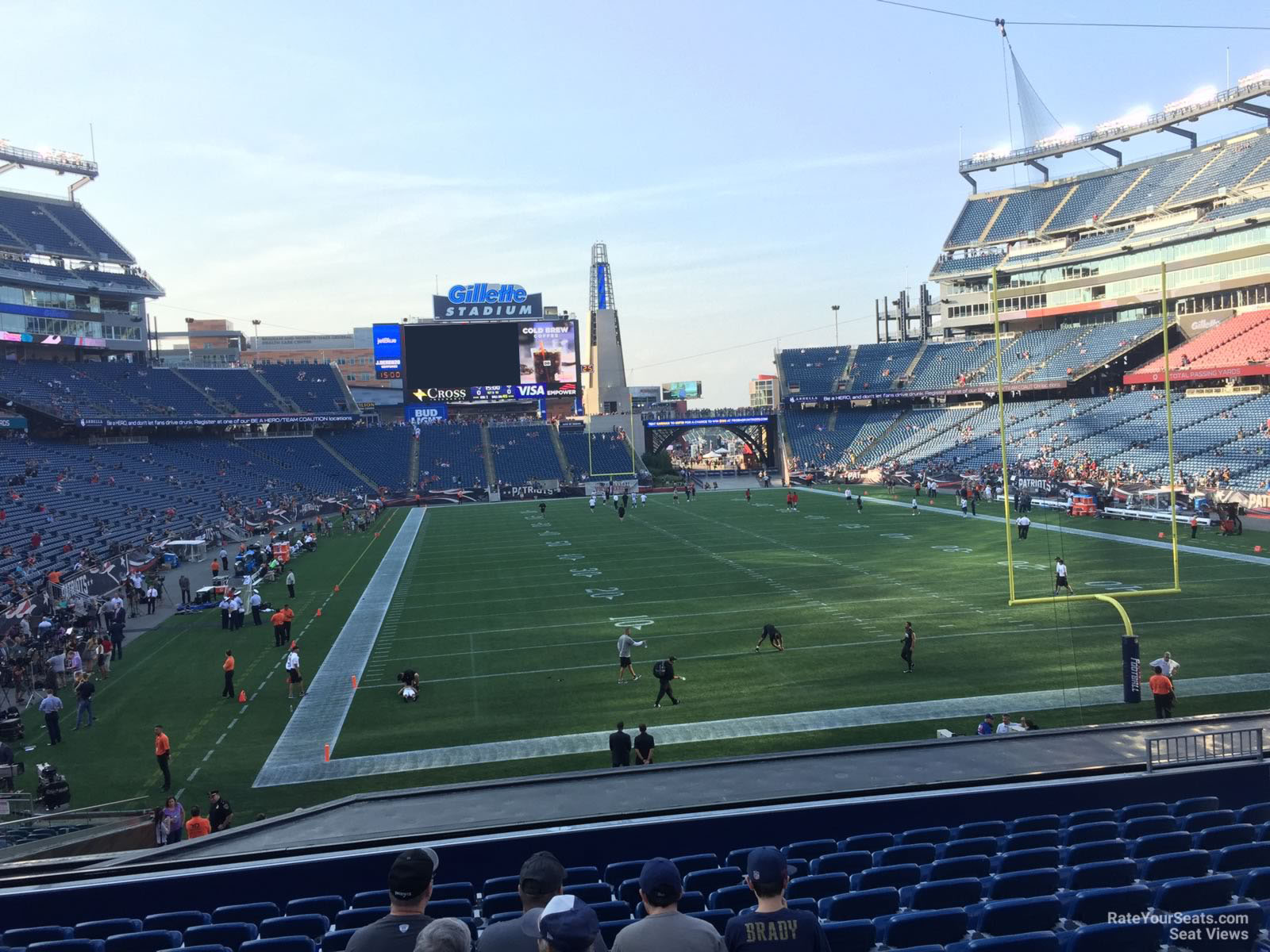 section 122, row 29 seat view  for football - gillette stadium