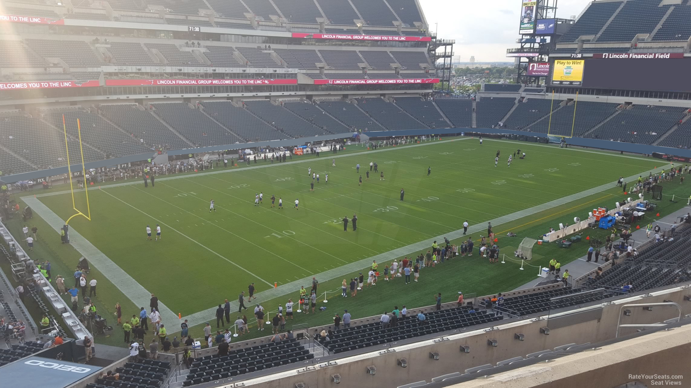 section c16, row 7 seat view  for football - lincoln financial field