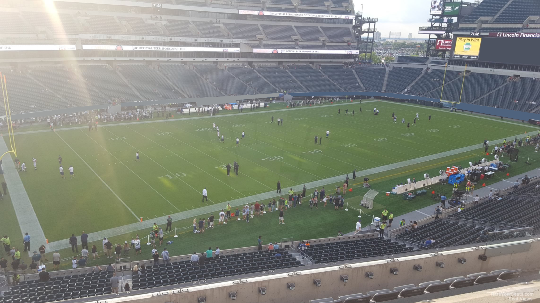 section c17, row 7 seat view  for football - lincoln financial field
