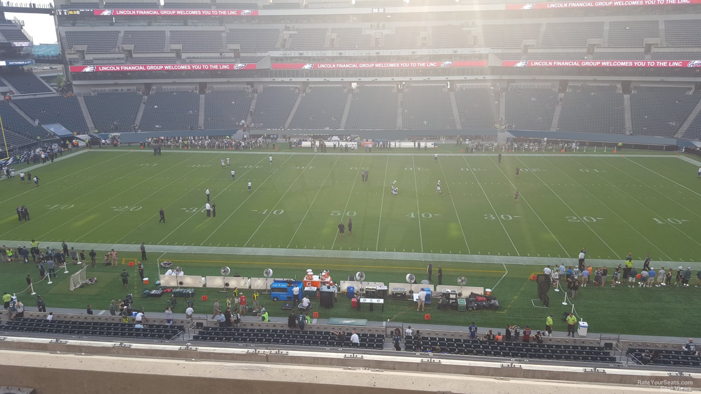 section c22, row 7 seat view  for football - lincoln financial field