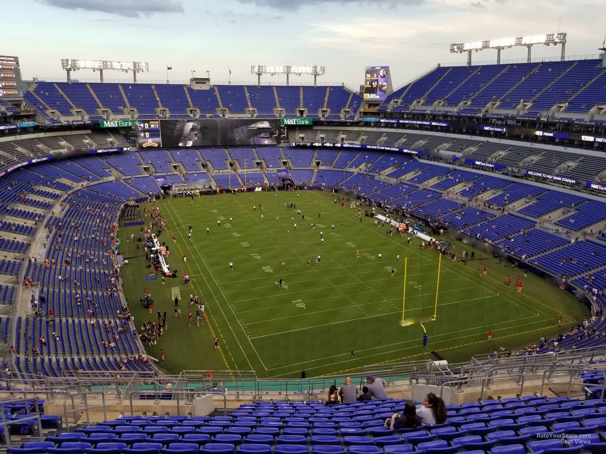 section 543, row 20 seat view  for football - m&t bank stadium
