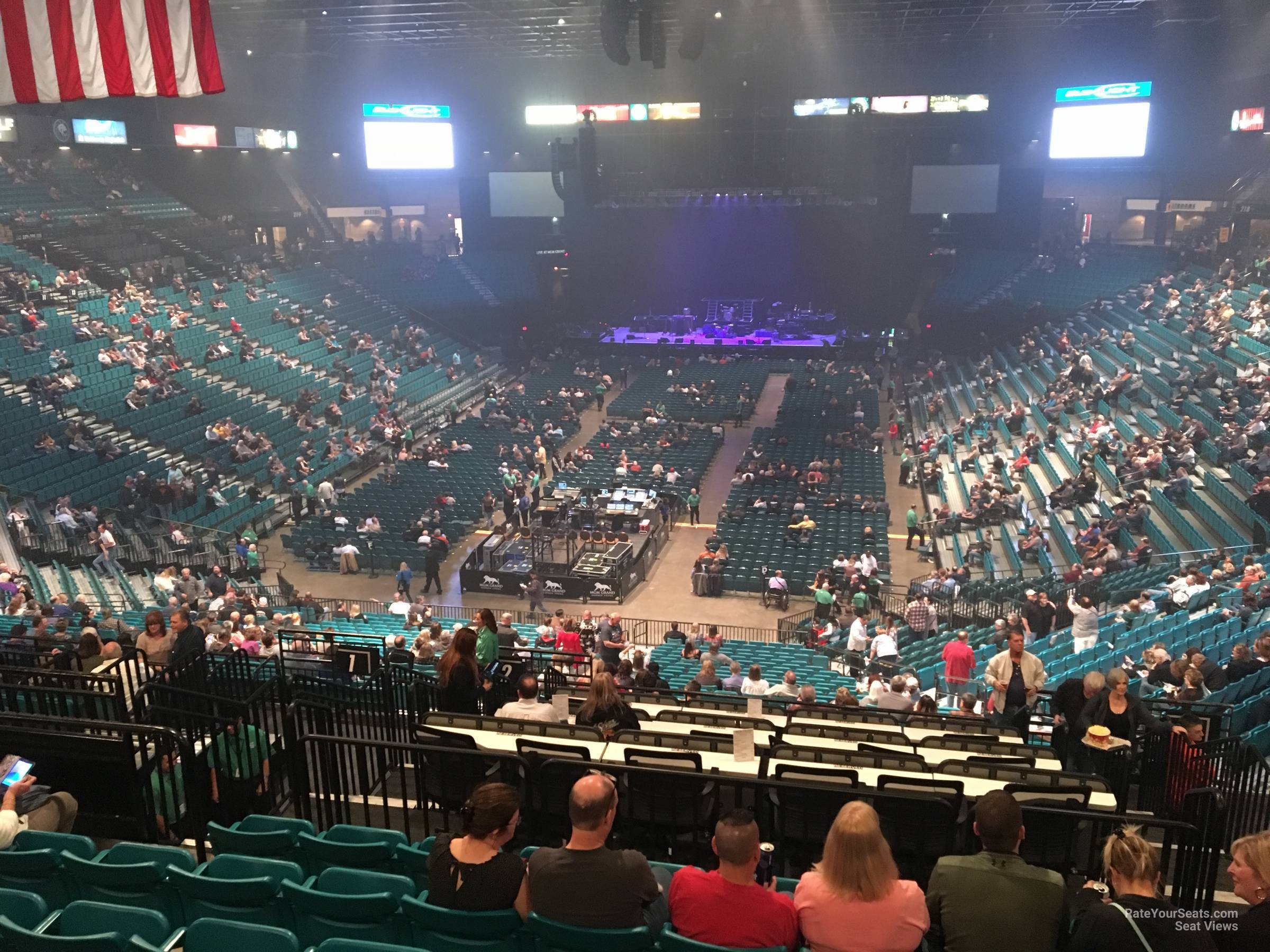 section 202, row f seat view  - mgm grand garden arena