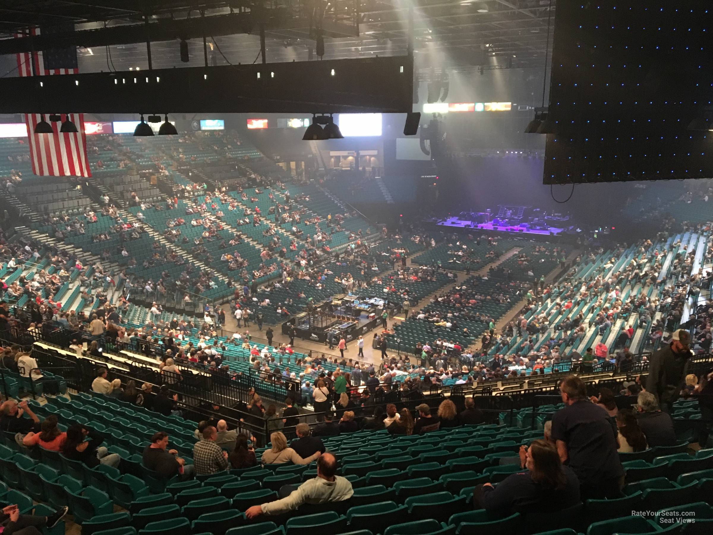 section 204, row r seat view  - mgm grand garden arena