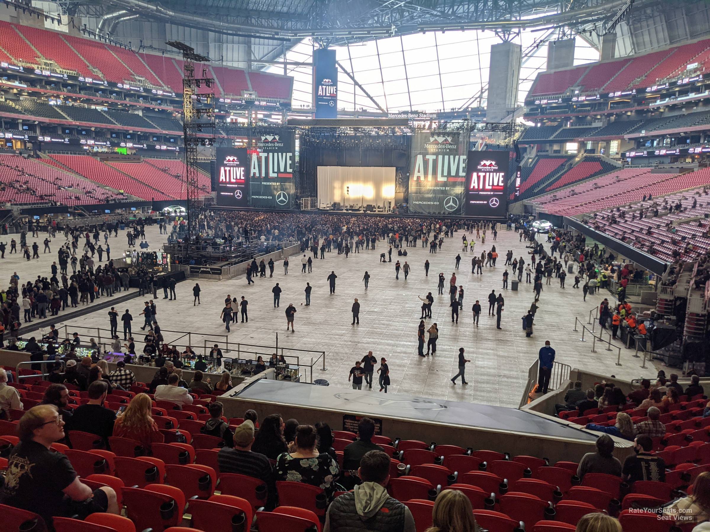 section 117, row 21 seat view  for concert - mercedes-benz stadium