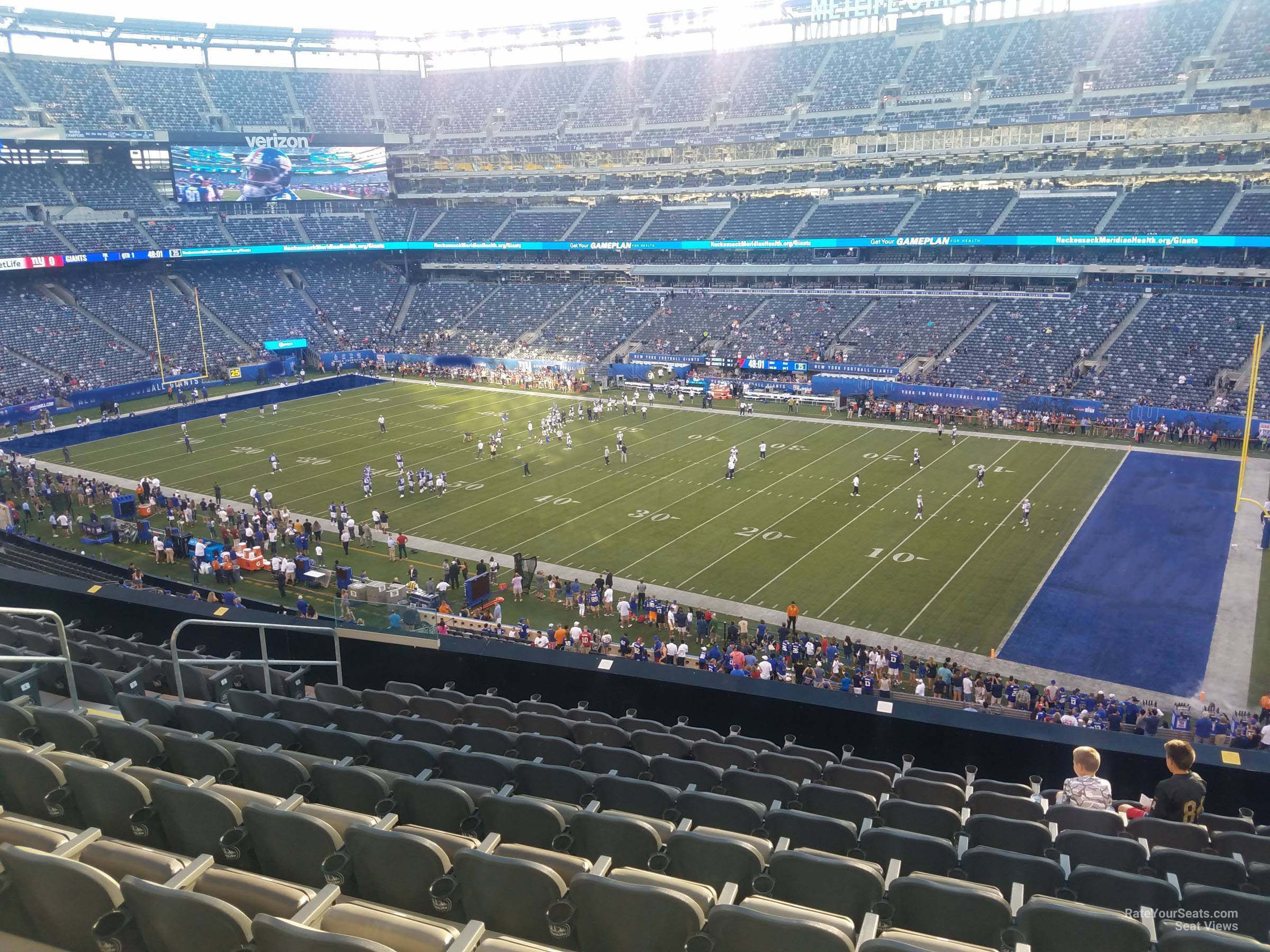 section 209, row 10 seat view  for football - metlife stadium