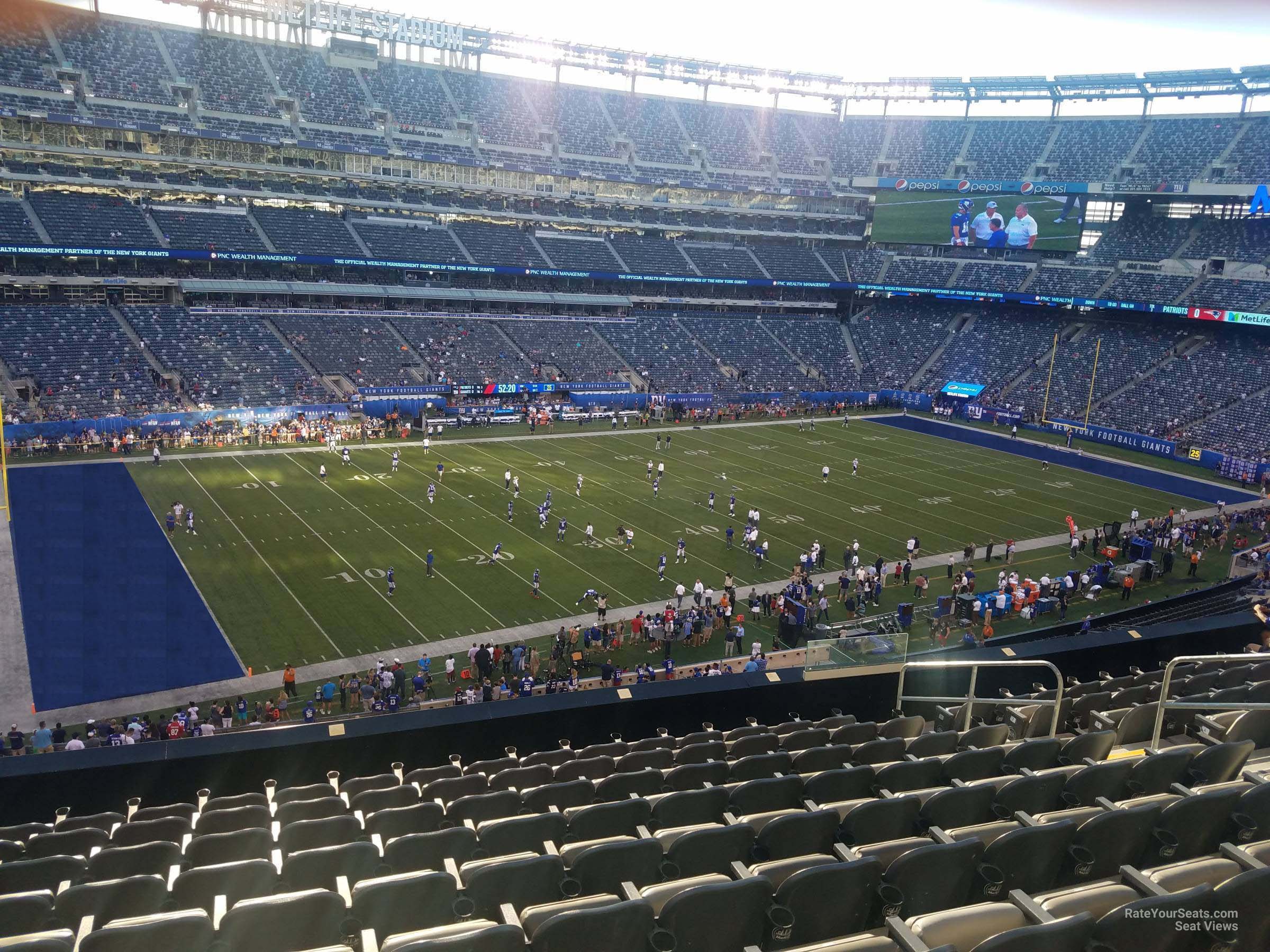 section 218, row 10 seat view  for football - metlife stadium