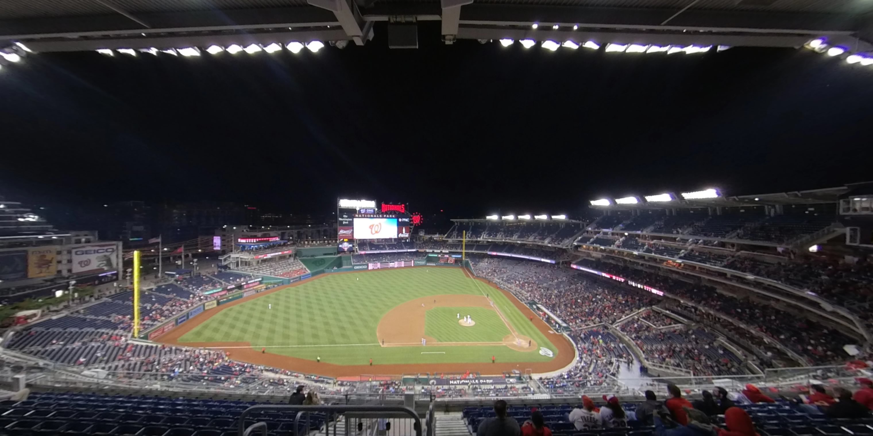 section 407 panoramic seat view  for baseball - nationals park