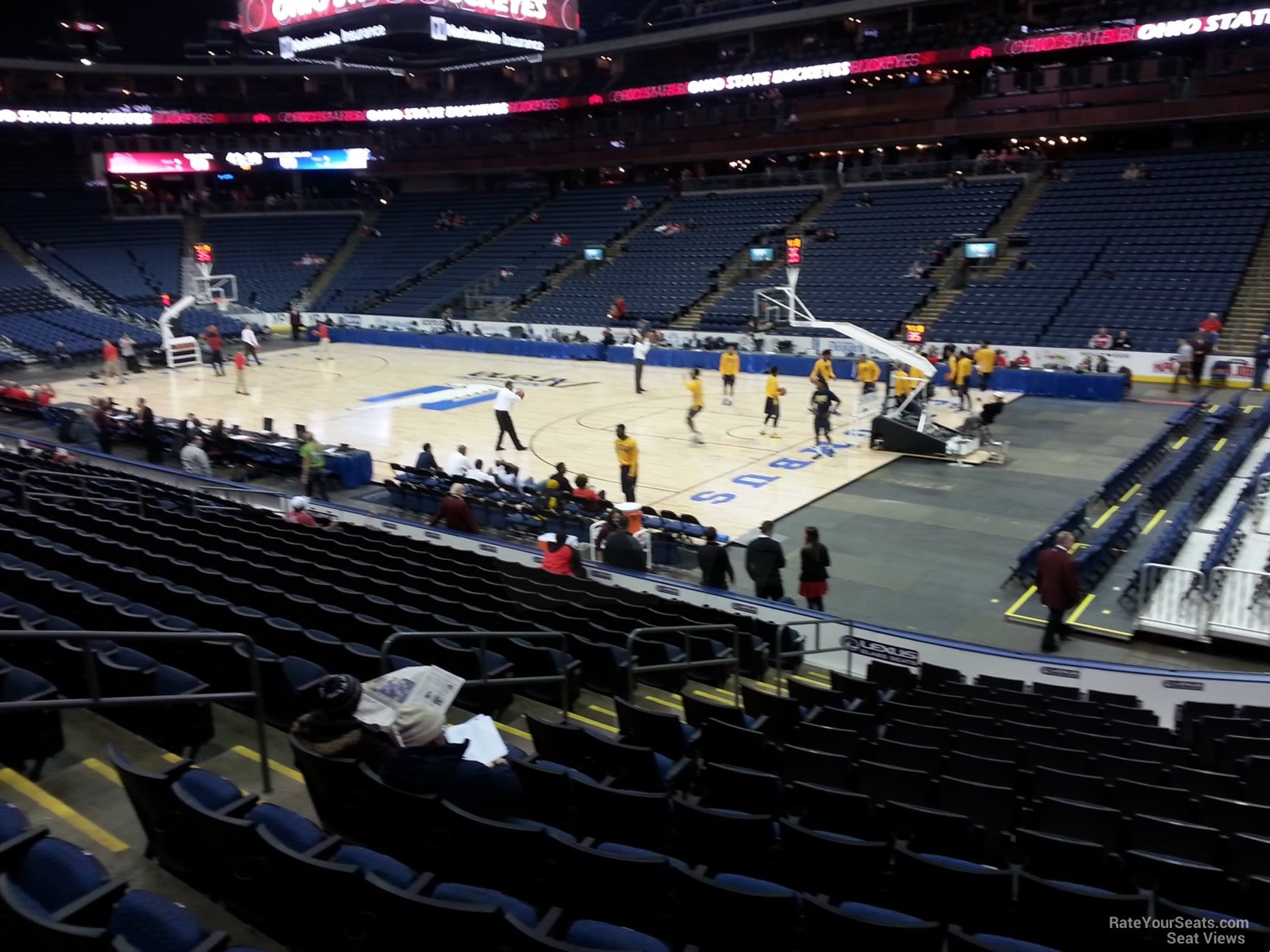 Nationwide Arena Section 101 Basketball Seating - RateYourSeats.com