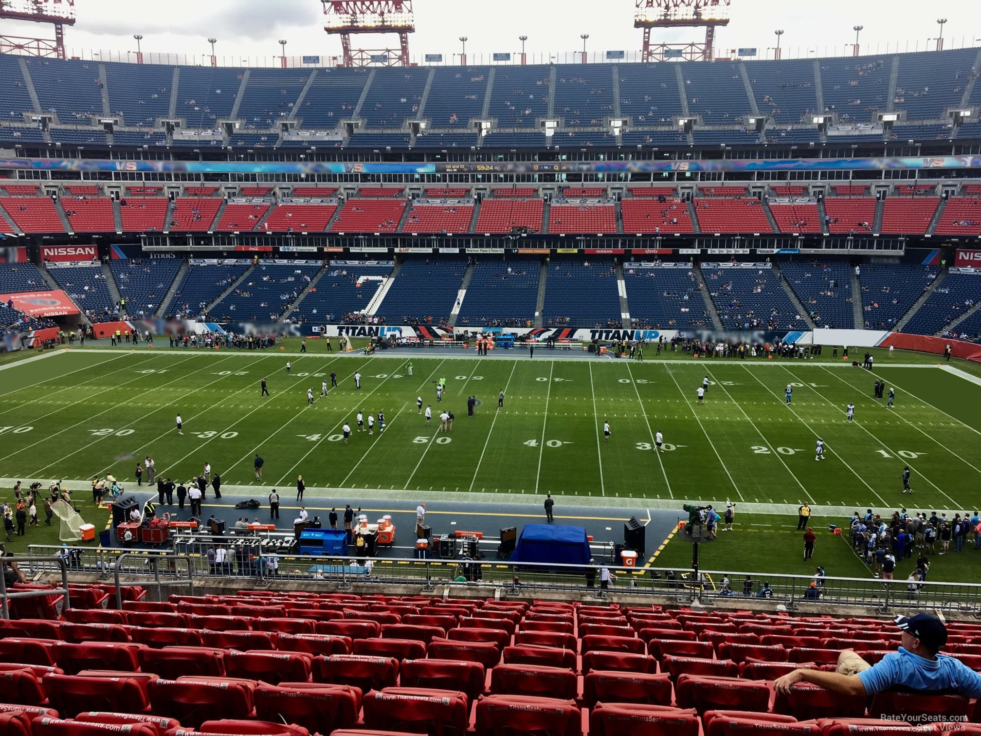 section 236, row l seat view  for football - nissan stadium