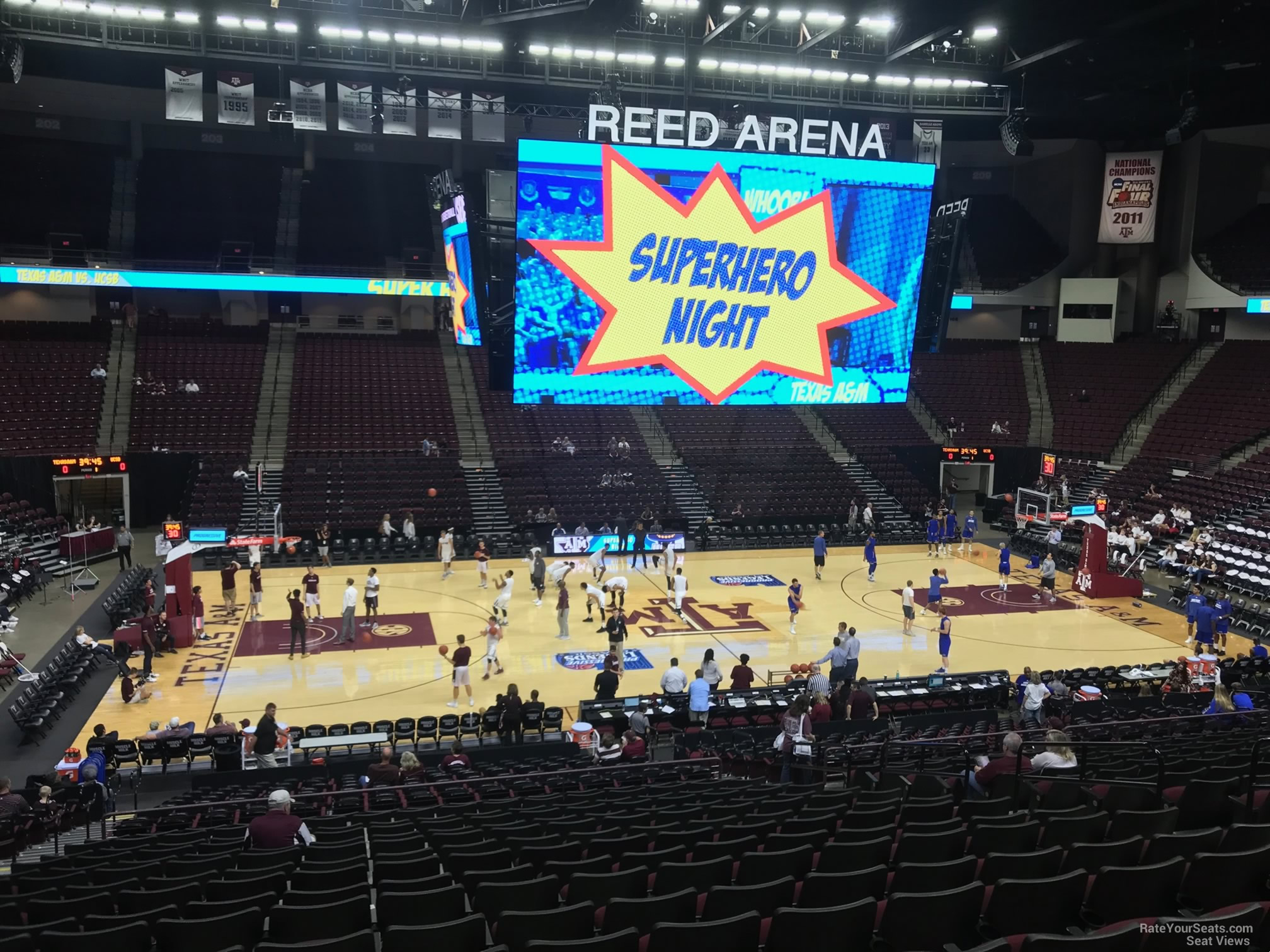 section 122, row s seat view  - reed arena