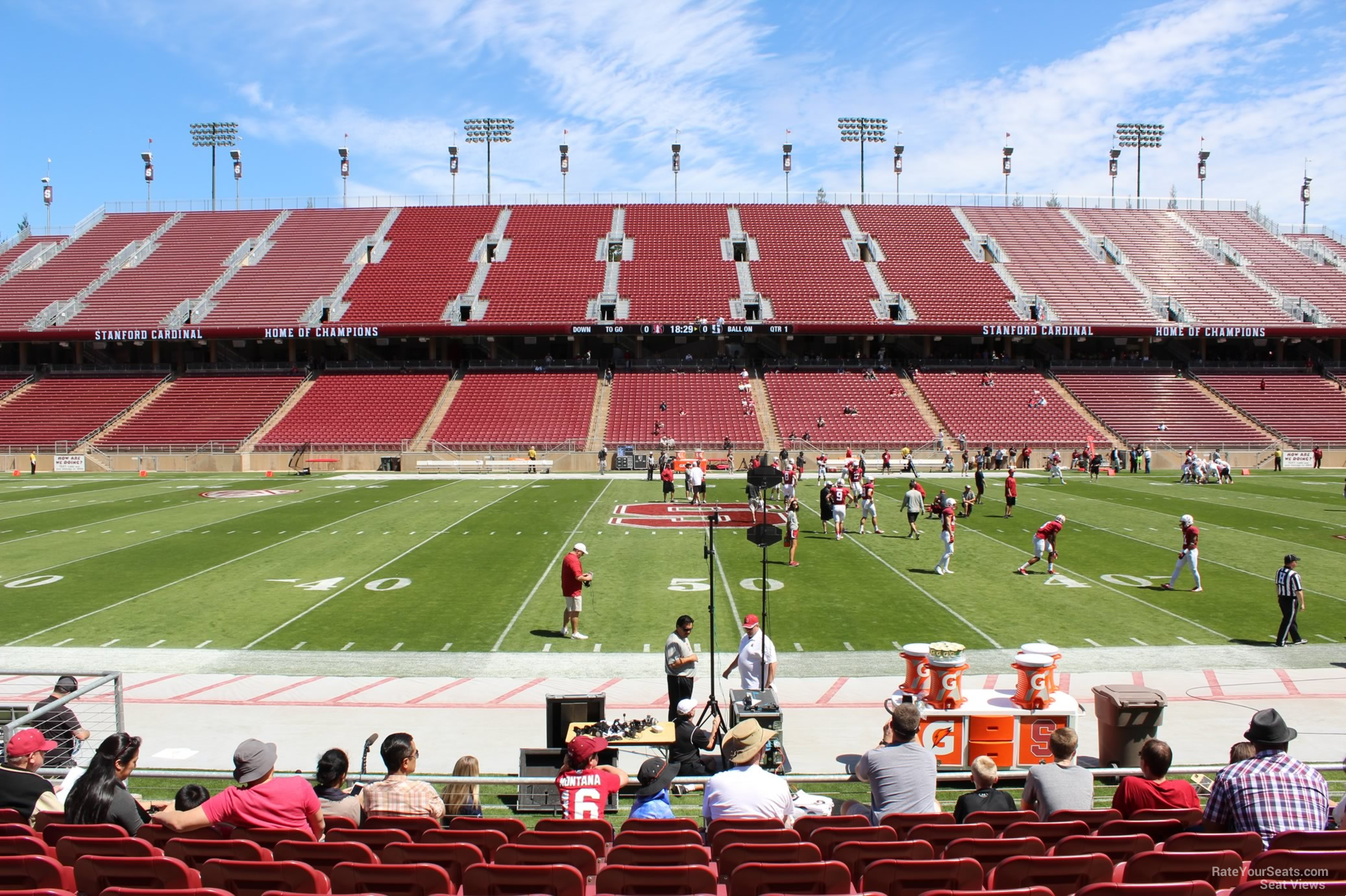 section 113, row j seat view  - stanford stadium