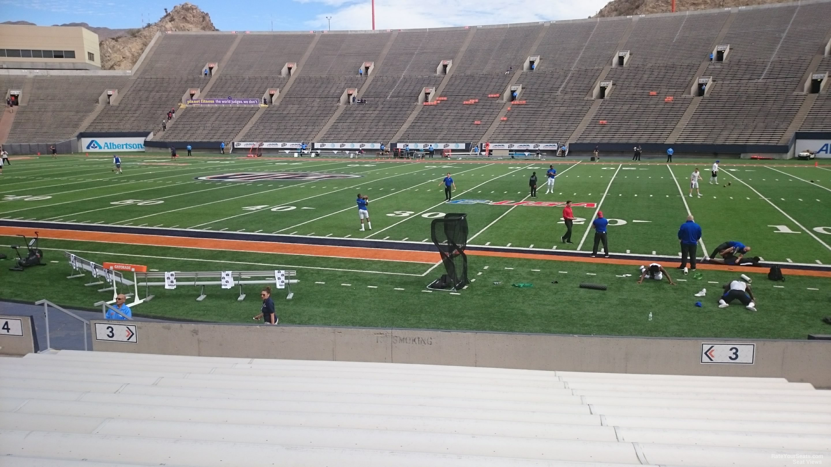 section 3, row 15 seat view  for football - sun bowl