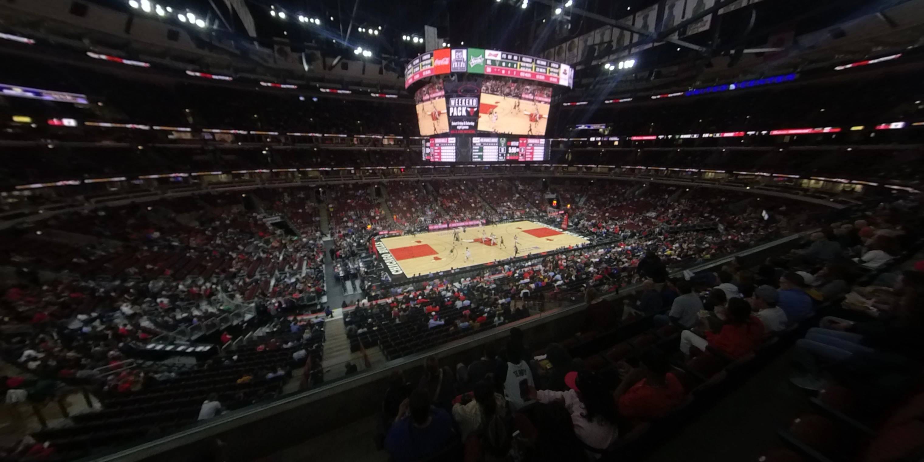 section 219 panoramic seat view  for basketball - united center
