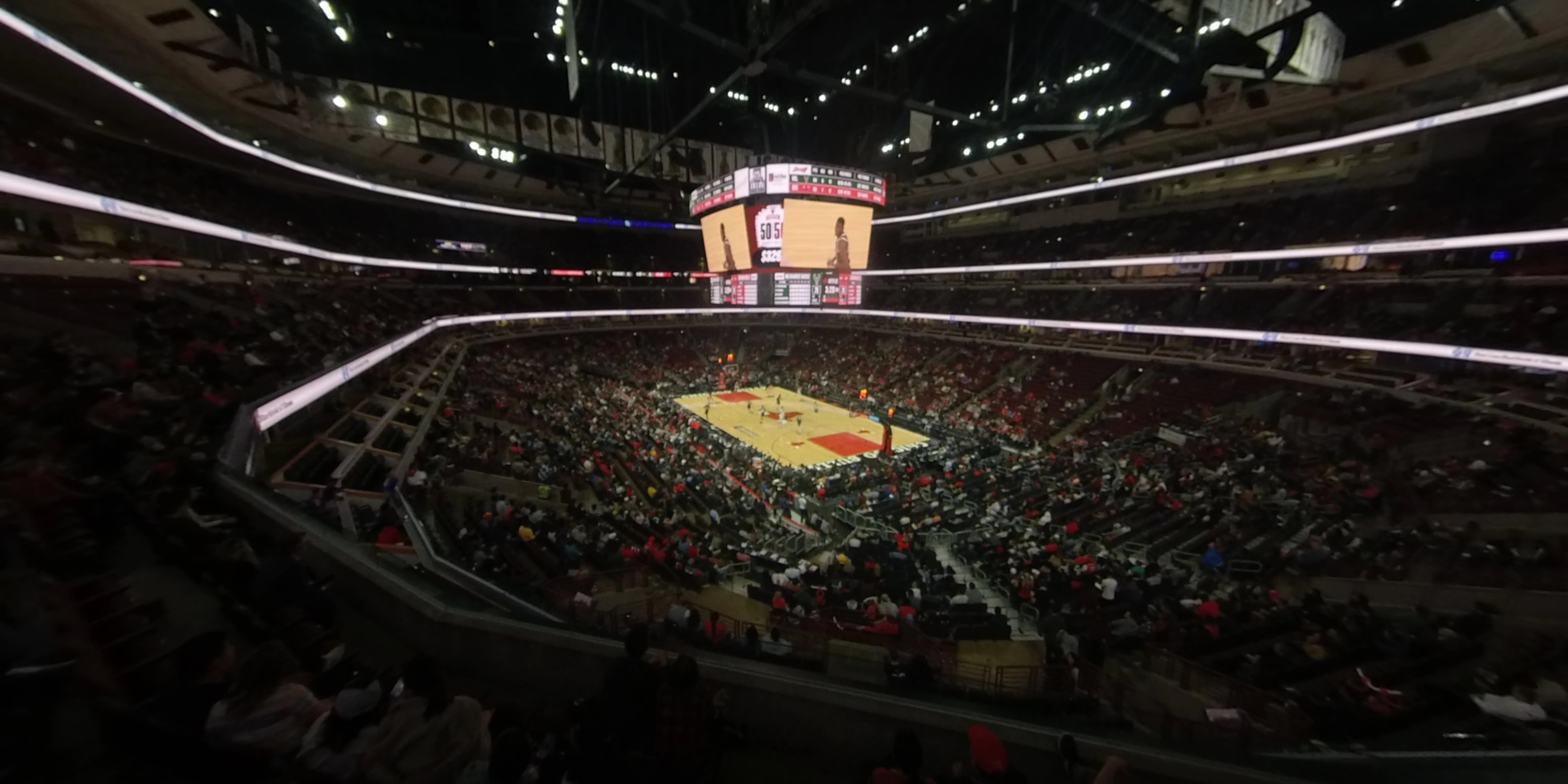 section 229 panoramic seat view  for basketball - united center