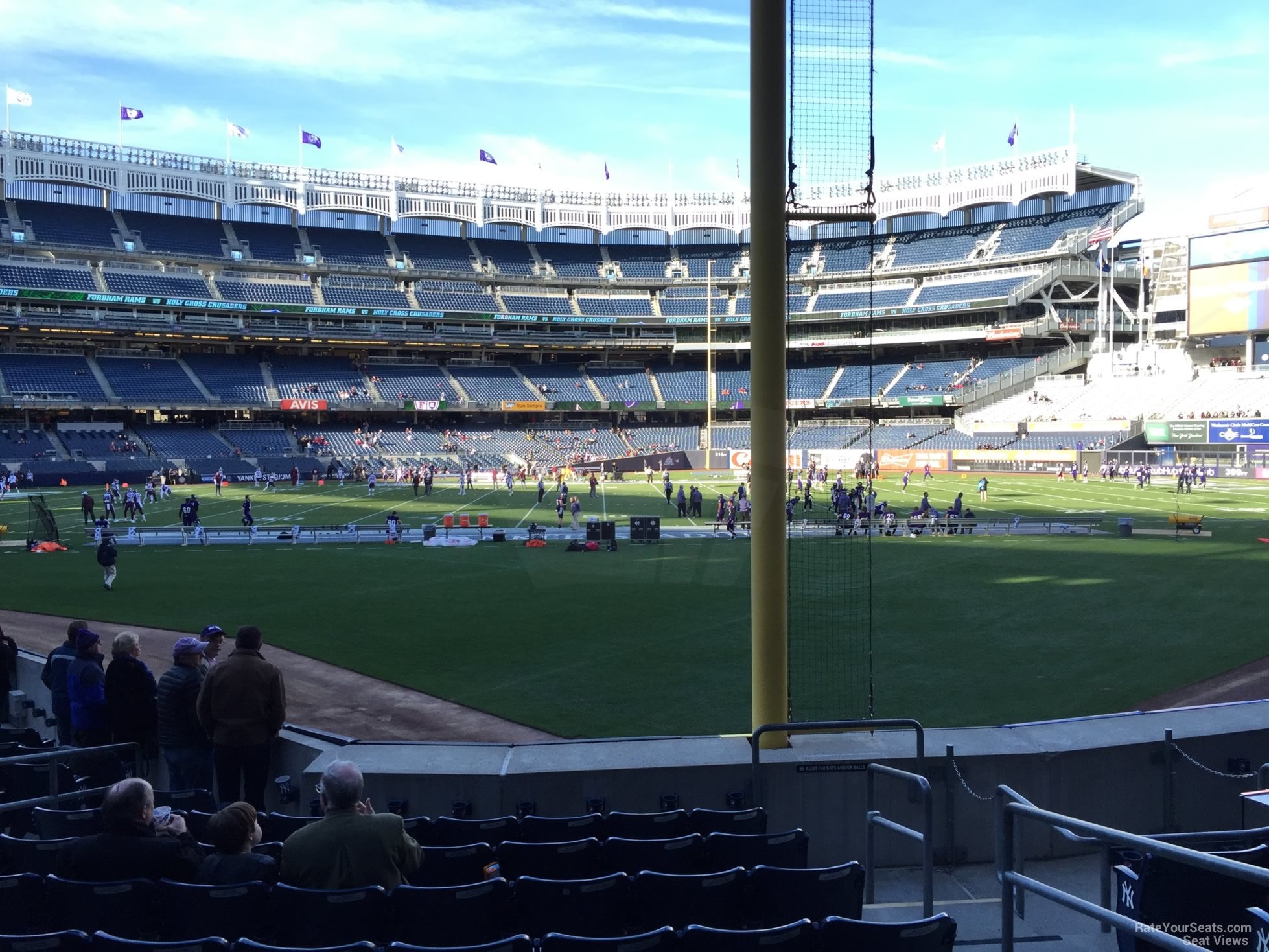 section 108, row 10 seat view  for football - yankee stadium