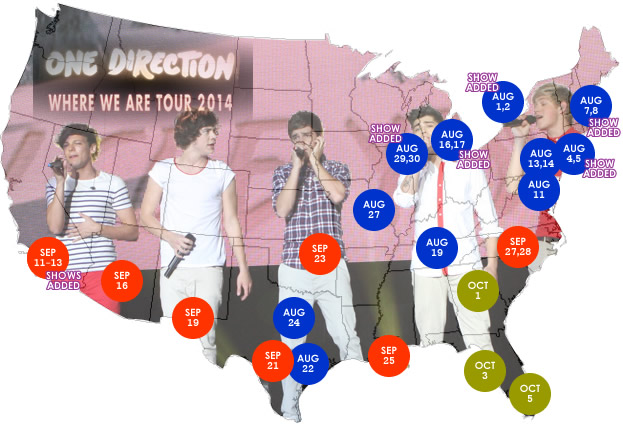 one direction tour names in order