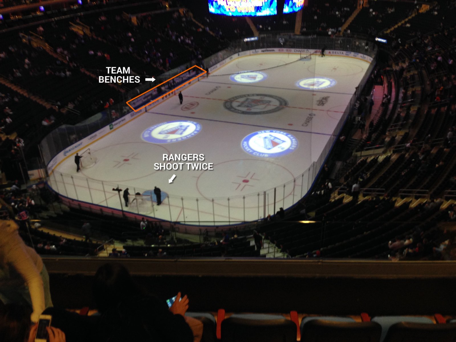 In Seat View from Section 419 at Madison Square Garden